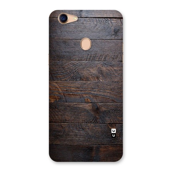 Dark Wood Printed Back Case for Oppo F5 Youth